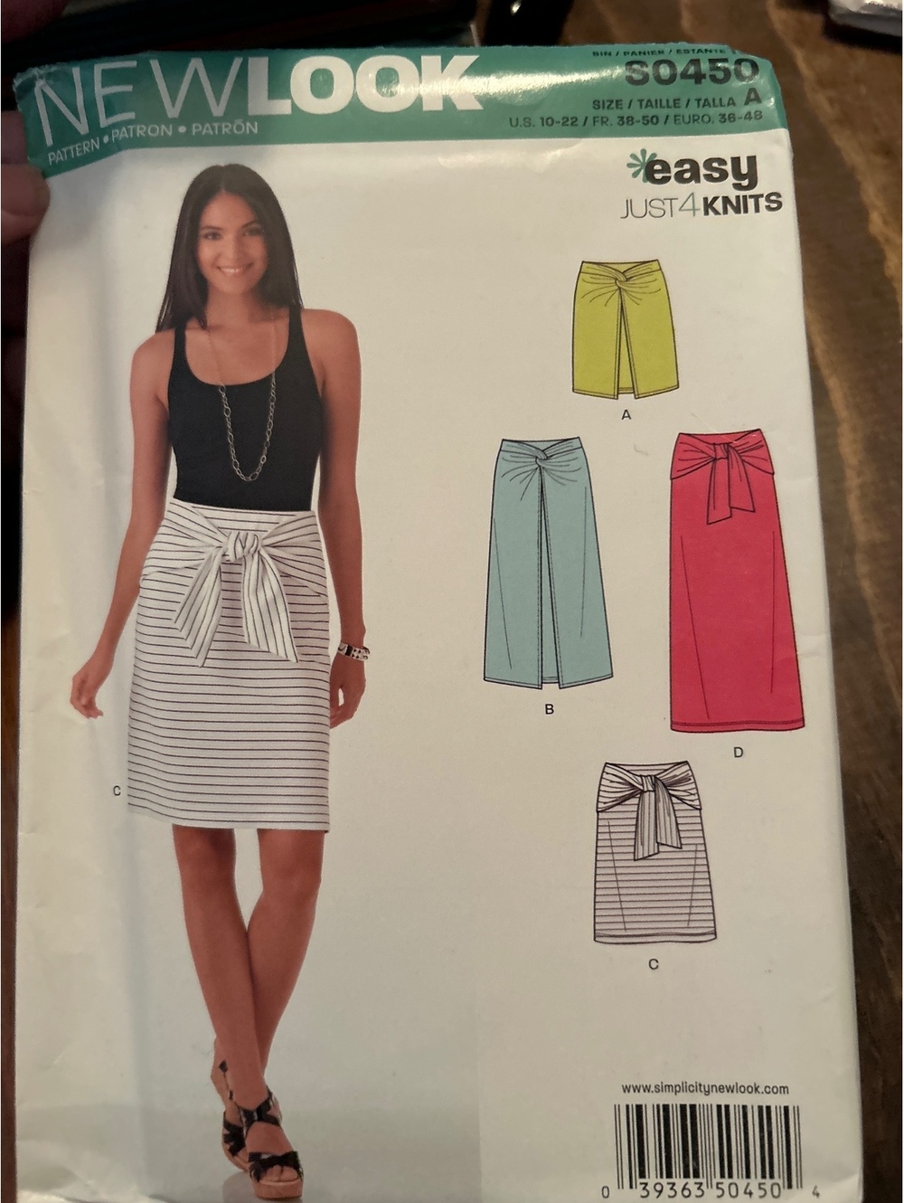 New Look Easy Just 4 Knits Skirt Sewing Pattern SO450
